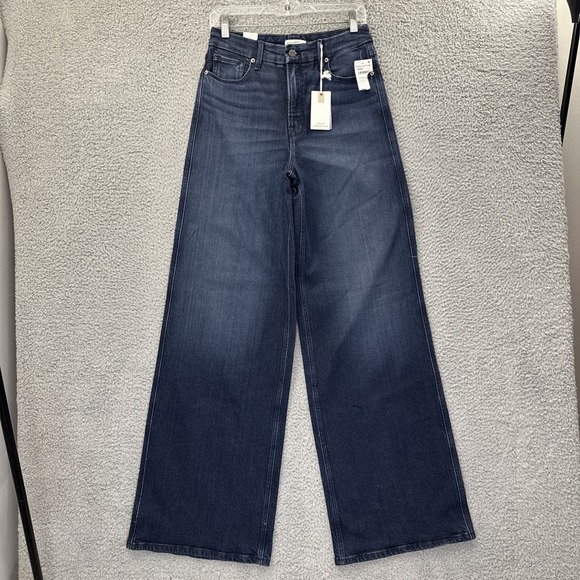 NWT Good American Good Skate Jeans High Rise Wide Leg Loose Women's 6/28 x 34